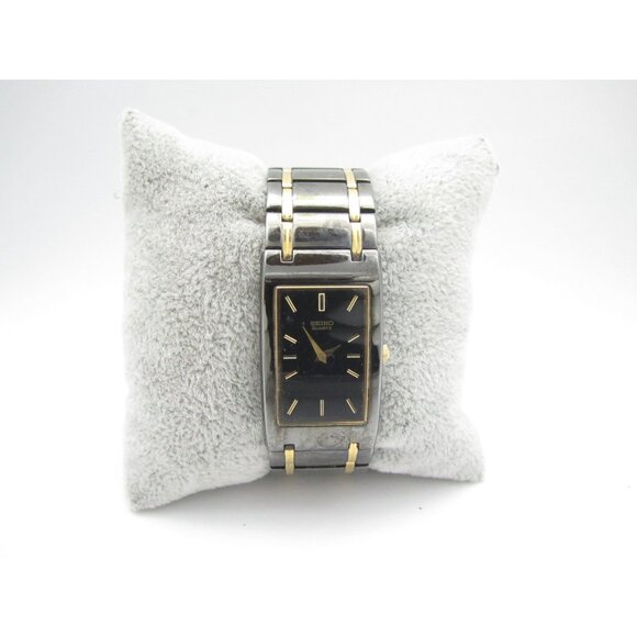 Women Seiko Quartz WR Analog 21mm Tank Watch (H959) "New Battery" 1N00-5H49 - Picture 6 of 11